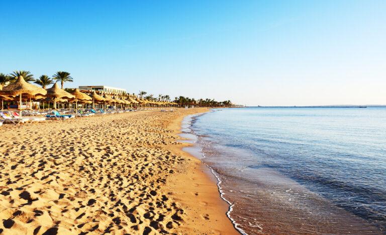 Beach at a luxury hotel, Sharm el Sheikh, Egypt